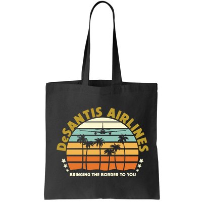 DeSantis Airlines Bringing The Border To You Meme Retro Florida Style Bag