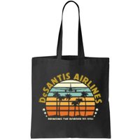 DeSantis Airlines Bringing The Border To You Meme Retro Florida Style Tote Bag