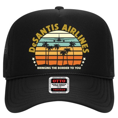 DeSantis Airlines Bringing The Border To You Meme Retro Florida Style Hat