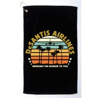 DeSantis Airlines Bringing The Border To You Meme Retro Florida Style Golf Towel