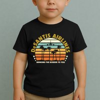 DeSantis Airlines Bringing The Border To You Meme Retro Florida Style Toddler T-Shirt