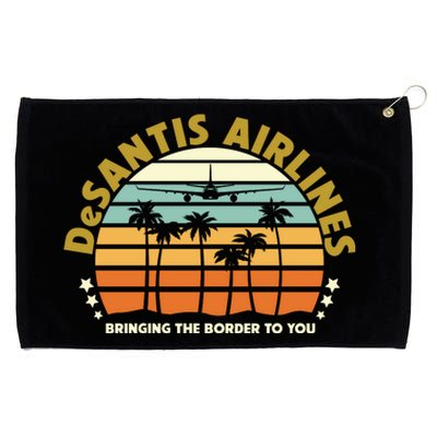 DeSantis Airlines Bringing The Border To You Meme Retro Florida Style Grommeted Golf Towel