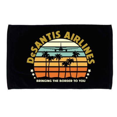 DeSantis Airlines Bringing The Border To You Meme Retro Florida Style Microfiber Hand Towel