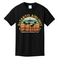 DeSantis Airlines Bringing The Border To You Meme Retro Florida Style Kids T-Shirt