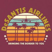 DeSantis Airlines Bringing The Border To You Meme Retro Florida Style 16oz Travel Tumbler