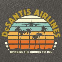 DeSantis Airlines Bringing The Border To You Meme Retro Florida Style Cotton Canvas Backpack