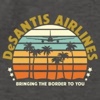 DeSantis Airlines Bringing The Border To You Meme Retro Florida Style Vector Backpack