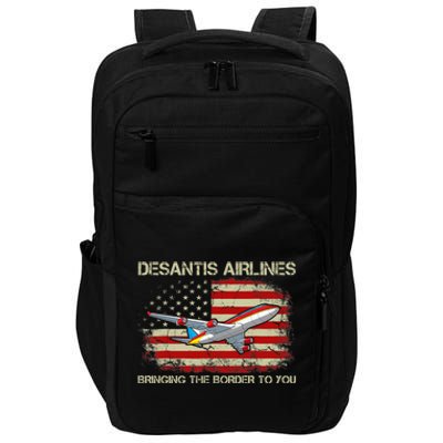 DeSantis Airlines Bringing The Border To You Funny DeSantis Impact Tech Backpack