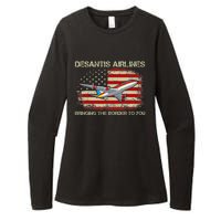 DeSantis Airlines Bringing The Border To You Funny DeSantis Womens CVC Long Sleeve Shirt