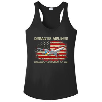 DeSantis Airlines Bringing The Border To You Funny DeSantis Ladies PosiCharge Competitor Racerback Tank