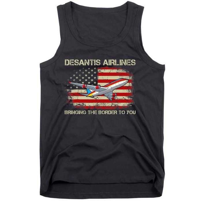 DeSantis Airlines Bringing The Border To You Funny DeSantis Tank Top