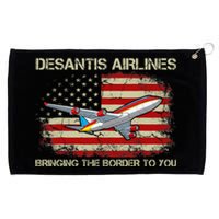 DeSantis Airlines Bringing The Border To You Funny DeSantis Grommeted Golf Towel