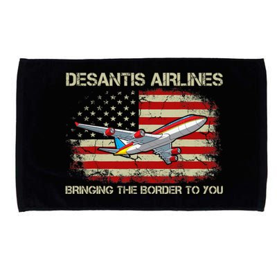 DeSantis Airlines Bringing The Border To You Funny DeSantis Microfiber Hand Towel