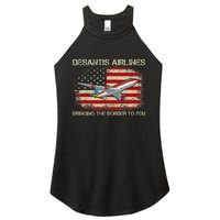 DeSantis Airlines Bringing The Border To You Funny DeSantis Women's Perfect Tri Rocker Tank