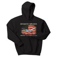 DeSantis Airlines Bringing The Border To You Funny DeSantis Kids Hoodie