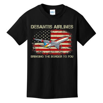 DeSantis Airlines Bringing The Border To You Funny DeSantis Kids T-Shirt