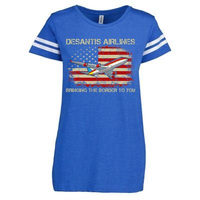 DeSantis Airlines Bringing The Border To You Funny DeSantis Enza Ladies Jersey Football T-Shirt