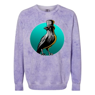 Dabber Raven Top Hat Colorblast Crewneck Sweatshirt