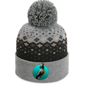 Dabber Raven Top Hat The Baniff Cuffed Pom Beanie