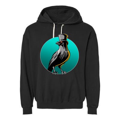 Dabber Raven Top Hat Garment-Dyed Fleece Hoodie