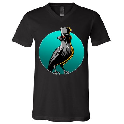 Dabber Raven Top Hat V-Neck T-Shirt