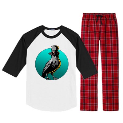 Dabber Raven Top Hat Raglan Sleeve Pajama Set