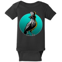 Dabber Raven Top Hat Baby Bodysuit
