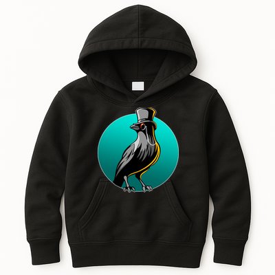 Dabber Raven Top Hat Kids Hoodie