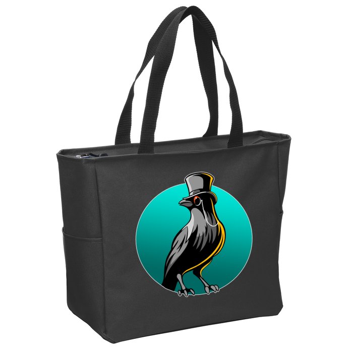 Dabber Raven Top Hat Zip Tote Bag