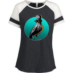 Dabber Raven Top Hat Enza Ladies Jersey Colorblock Tee