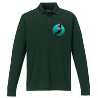 Dabber Raven Top Hat Performance Long Sleeve Polo