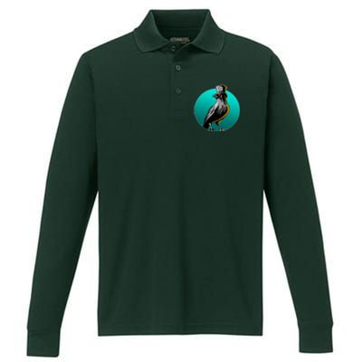 Dabber Raven Top Hat Performance Long Sleeve Polo