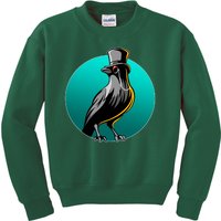 Dabber Raven Top Hat Kids Sweatshirt