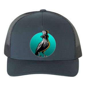 Dabber Raven Top Hat Yupoong Adult 5-Panel Trucker Hat