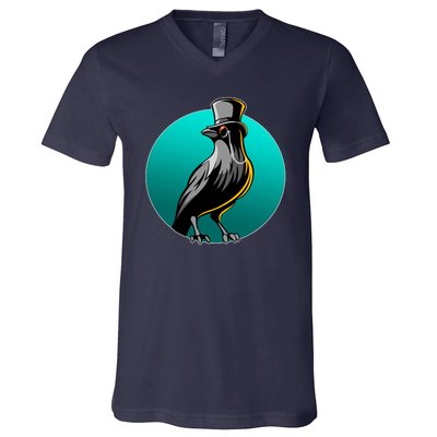 Dabber Raven Top Hat V-Neck T-Shirt