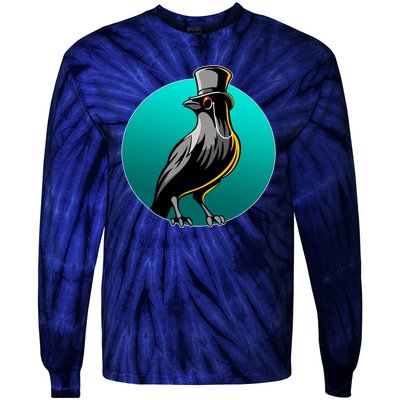 Dabber Raven Top Hat Tie-Dye Long Sleeve Shirt