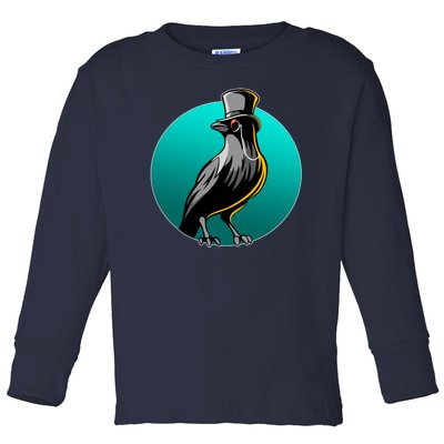 Dabber Raven Top Hat Toddler Long Sleeve Shirt