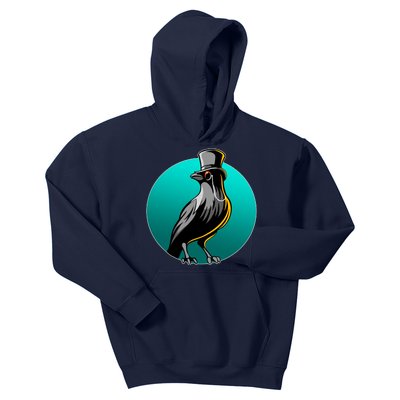 Dabber Raven Top Hat Kids Hoodie