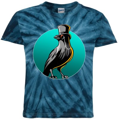 Dabber Raven Top Hat Kids Tie-Dye T-Shirt