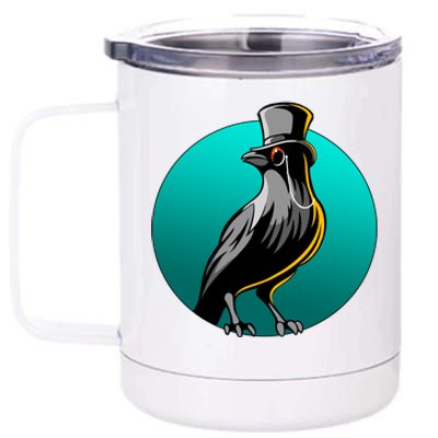 Dabber Raven Top Hat 12 oz Stainless Steel Tumbler Cup