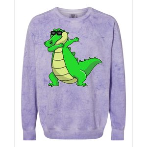 Dabbing Alligator Colorblast Crewneck Sweatshirt