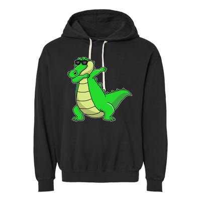 Dabbing Alligator Garment-Dyed Fleece Hoodie