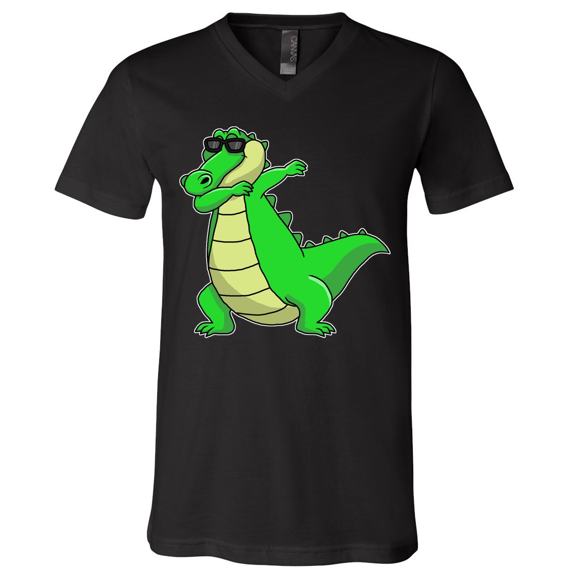 Dabbing Alligator V-Neck T-Shirt