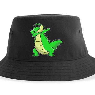Dabbing Alligator Sustainable Bucket Hat