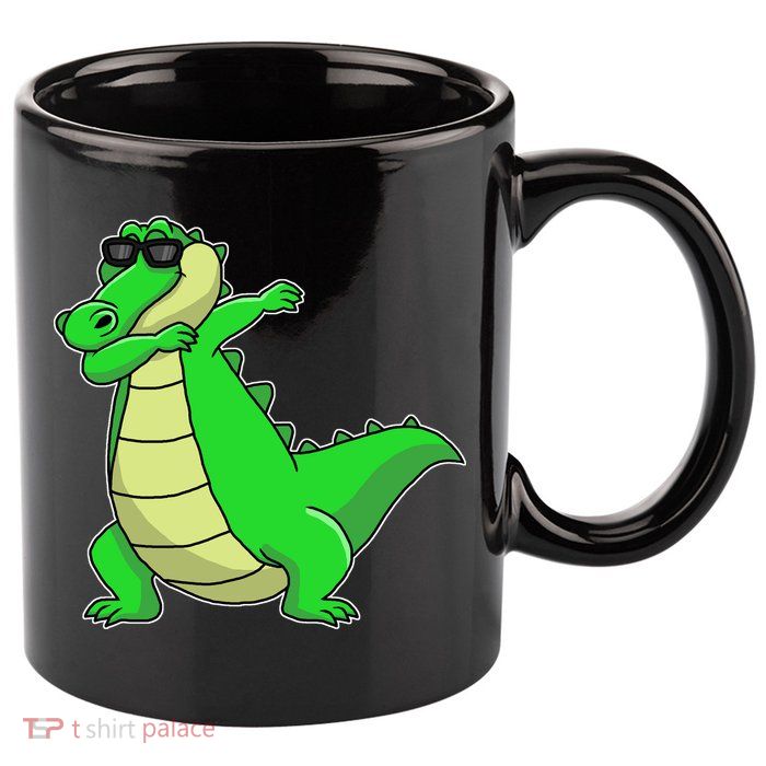 Dabbing Alligator 11oz C Handle Ceramic Mug