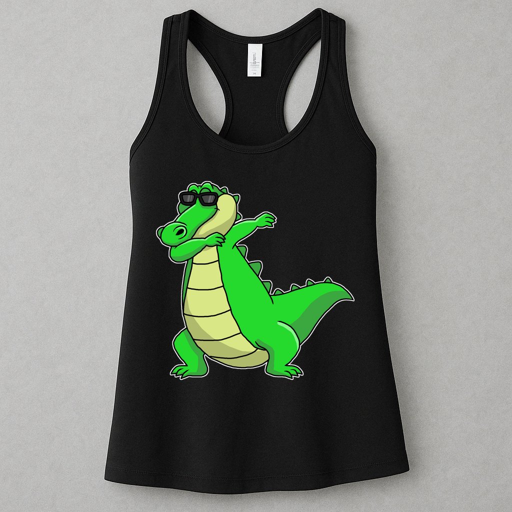 Dabbing Alligator Womens Tank Top