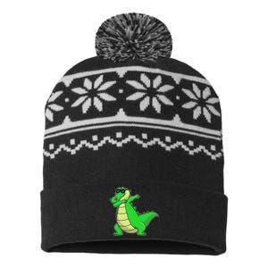 Dabbing Alligator USA-Made Snowflake Beanie