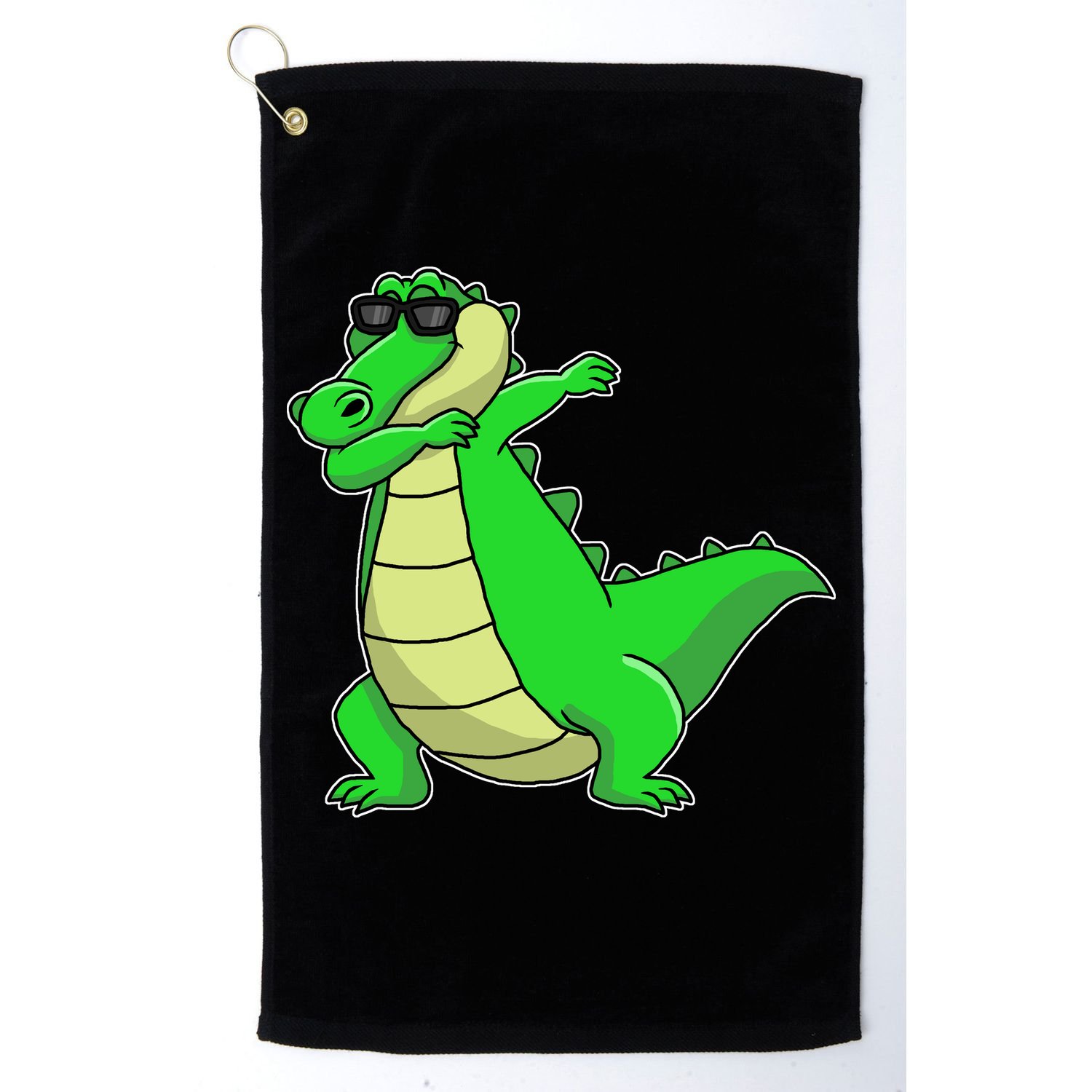Dabbing Alligator Golf Towel