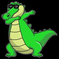 Dabbing Alligator Crop Top