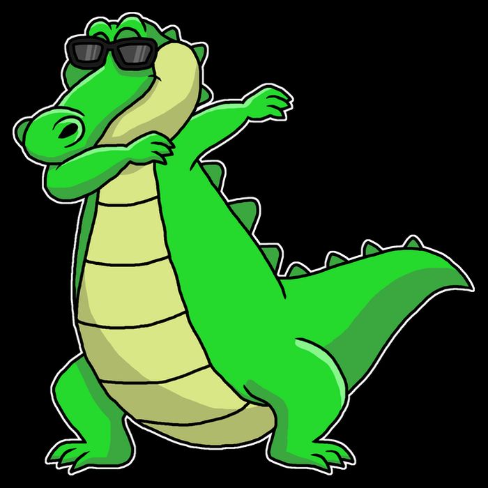 Dabbing Alligator Crop Top